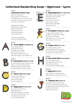Letterland Handwriting Songs &ndash; Uppercase &ndash; Lyrics