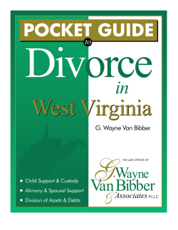 Pocket Guide to Divorce in West Virginia