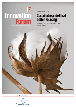 Sustainable and ethical cotton sourcing