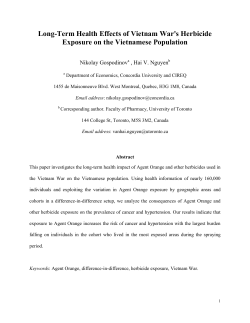Long-Term Health Effects of Vietnam War`s Herbicide
