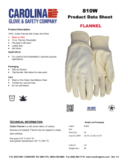 Product Data Sheet FLANNEL