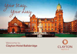 hotel brochure - Clayton Hotel Ballsbridge
