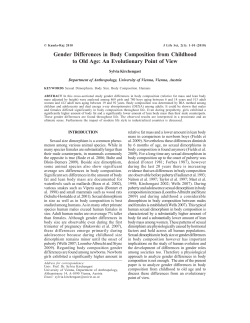 Gender Differences in Body Composition from Childhood to Old Age