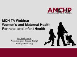 MCH TA Webinar Townhall 2