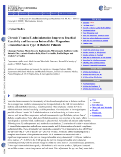 Chronic Vitamin E Administration
