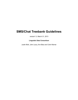 SMS/Chat Treebank Guidelines