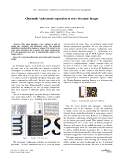 Chromatic / Achromatic Separation in Noisy