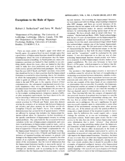 Exceptions to the Rule of Space - The University of Texas at Dallas