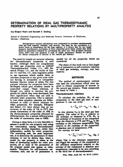 Determination of Ideal Gas Thermodynamic Property Relations by