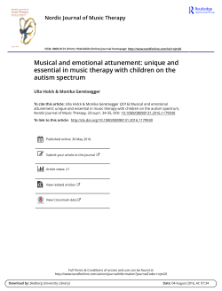 Musical and emotional attunement: unique and - VBN