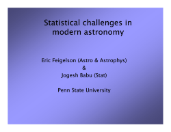 Statistical challenges in modern astronomy