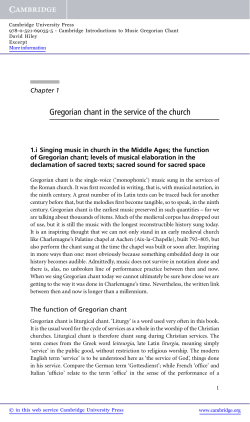 Gregorian chant in the service of the church - Beck-Shop