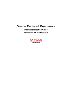 Oracle Endeca&reg; Commerce
