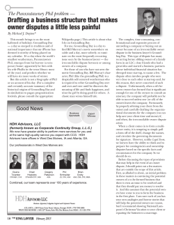 The Punxsutawney Phil problem - Drafting a business structure that