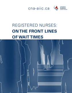 Registered Nurses: on the Front Lines of Wait Times