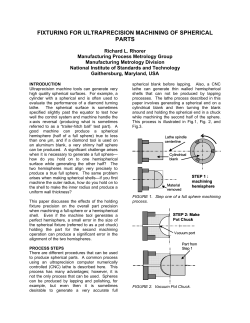 fixturing for ultraprecision machining of spherical parts