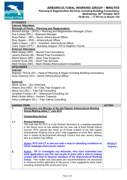 Arboricultural Group Meeting Minutes October