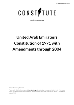 United Arab Emirates`s Constitution of 1971