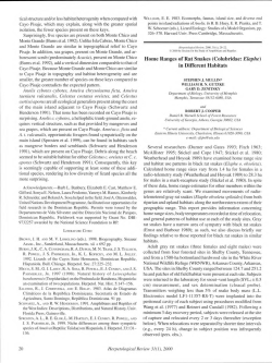 Home Ranges of Rat Snakes (Colubridae: Elaphe) in Different