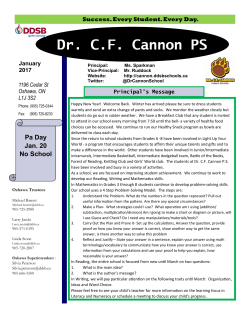 January 2017 - Durham District School Board