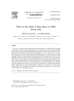 Time in the mind: Using space to think about time