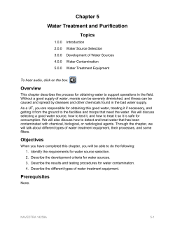 Chapter 5 Water Treatment and Purification