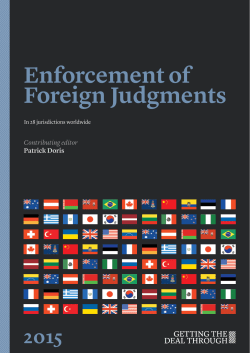 Enforcement of Foreign Judgments - UK
