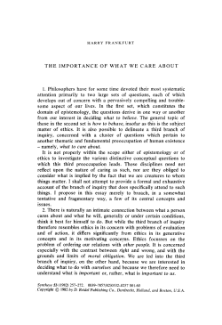 The importance of what we care about