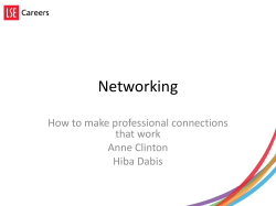 Networking Making your connections work