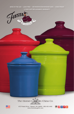 Homer Laughlin Fiesta Sell Sheet
