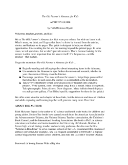 Old Farmer`s Almanac for Kids Activity Guide