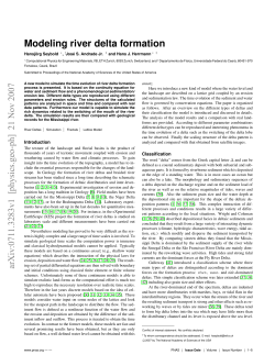 Modeling river delta formation