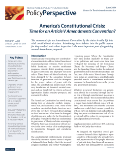 Time for an Article V Amendments Convention?