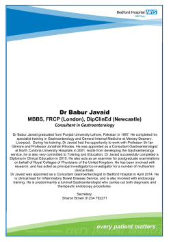 Dr Babur Javaid - Bedford Hospital