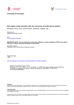 Soil organic matter dynamics after the conversion of arable