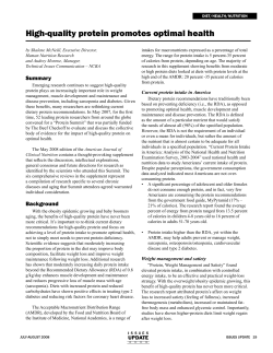 High-quality protein promotes optimal health