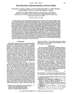 Pore Structure Characterization of Porous Films