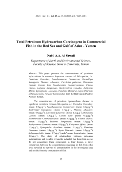 Total Petroleum Hydrocarbon Carcinogens in Commercial Fish in