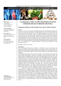 A comparative study on skill related fitness between residential and