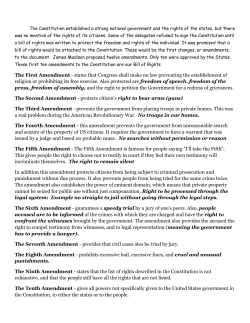 The First Amendment - states that Congress shall make no law