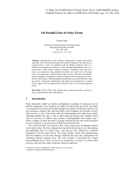 On Parallel Lines in Noisy Forms
