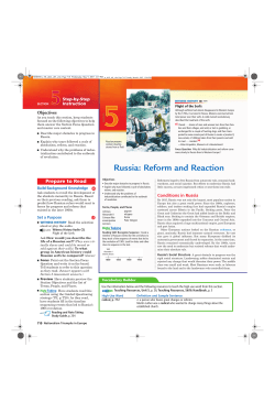 Russia: Reform and Reaction