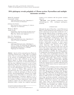 DNA phylogeny reveals polyphyly of Phoma section - CBS-Knaw