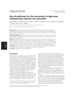 Use of palifermin for the prevention of high