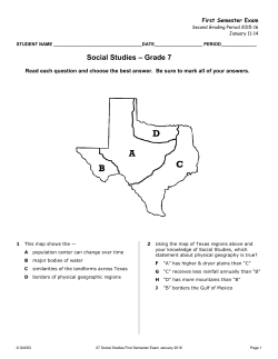 07 Social Studies January 2016 Semester Exam