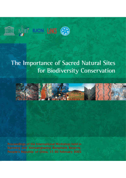 The Importance of Sacred Natural Sites for Biodiversity Conservation