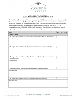 Sustainable Development Statement