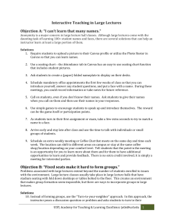 Being Interactive in LARGE Lecture Halls