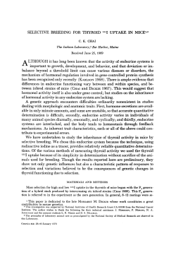 selective breeding for thyroid 1311 uptake in miceij