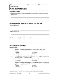 Chapter Review
